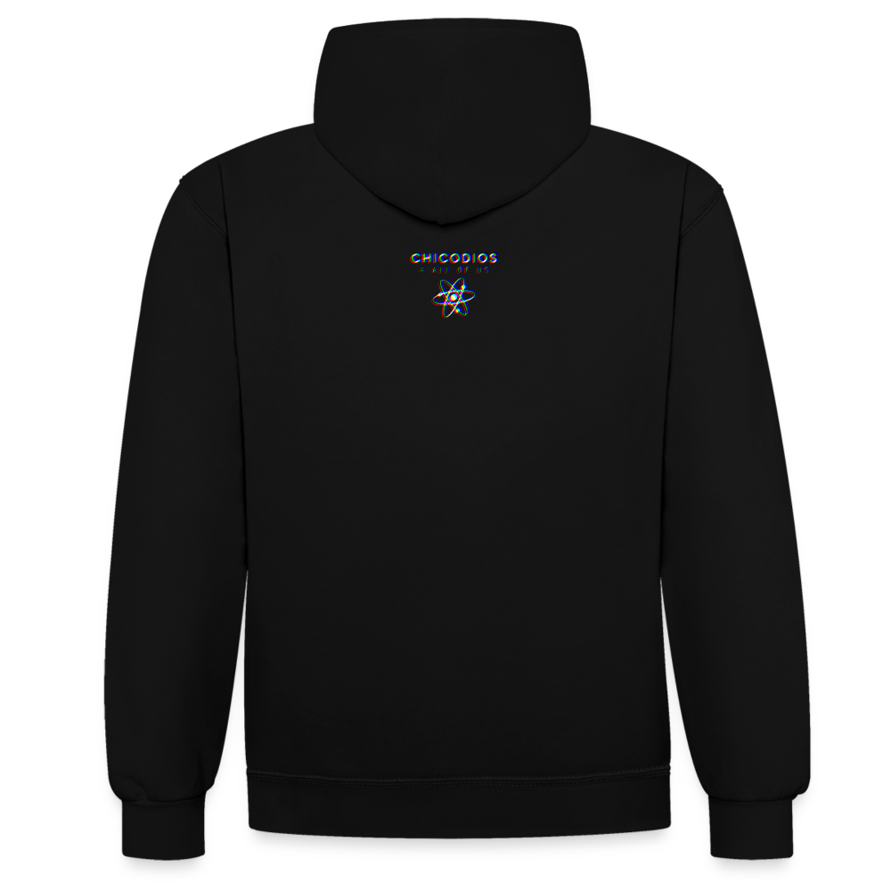Still D.R.E. Kontrast-Hoodie - Schwarz/Rot