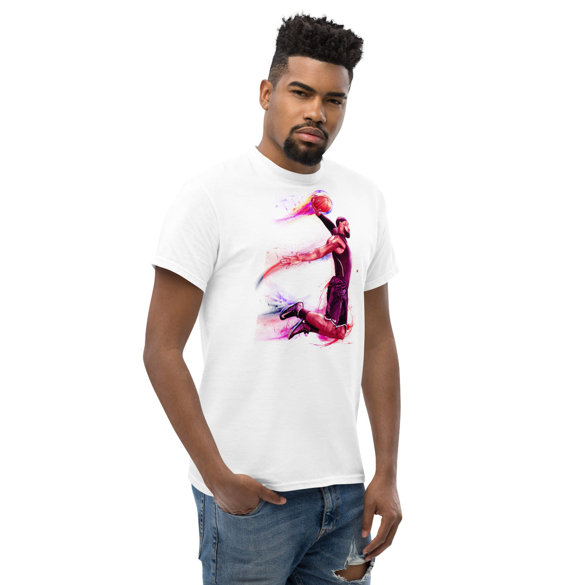 Klassisches Herren-T-Shirt Basketballer