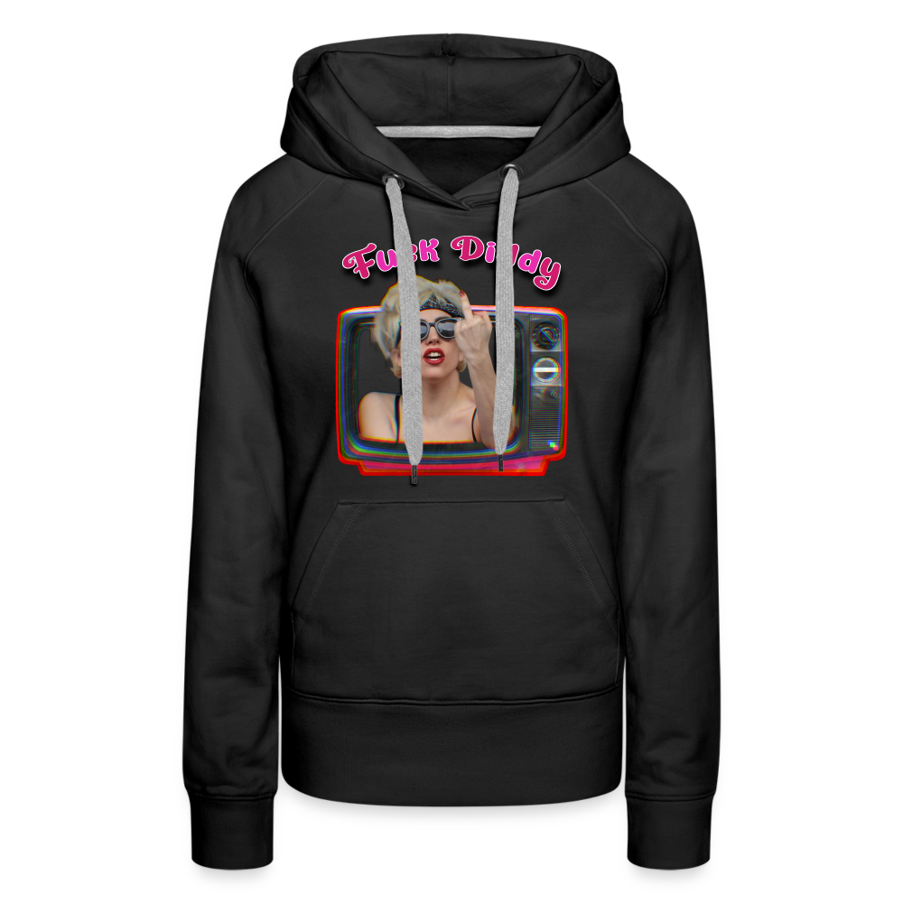 Lady Fuck Diddy Frauen Premium Hoodie - Schwarz
