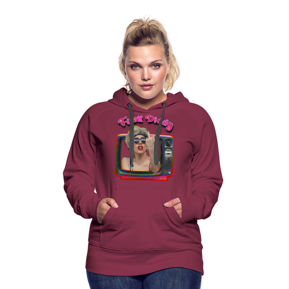 Lady Fuck Diddy Frauen Premium Hoodie - Bordeaux