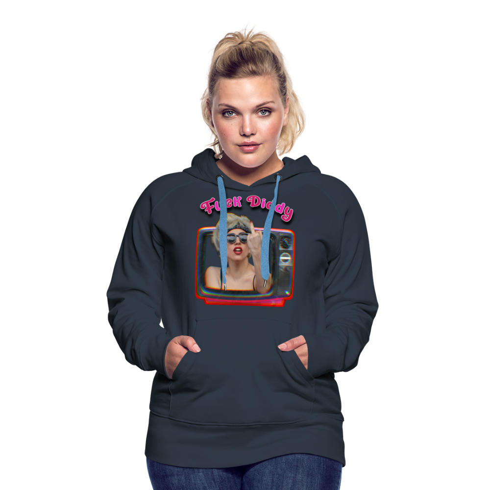 Lady Fuck Diddy Frauen Premium Hoodie - Navy
