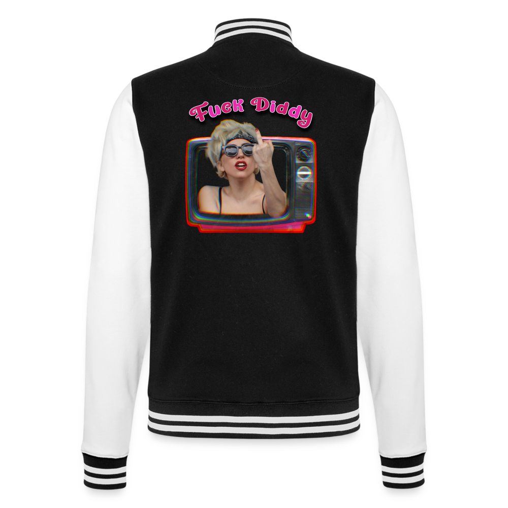 Lady Fuck Diddy College-Sweatjacke - Schwarz/Weiß