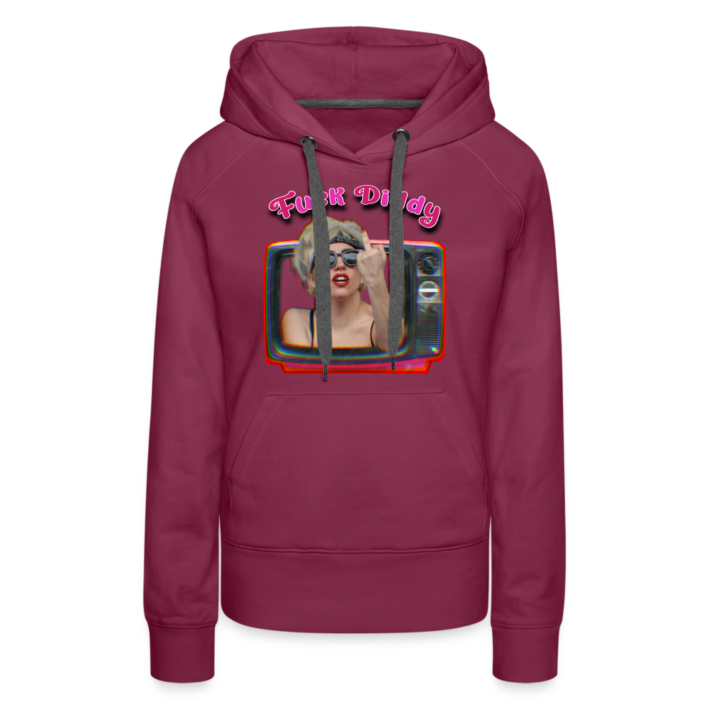 Lady Fuck Diddy Frauen Premium Hoodie - Bordeaux