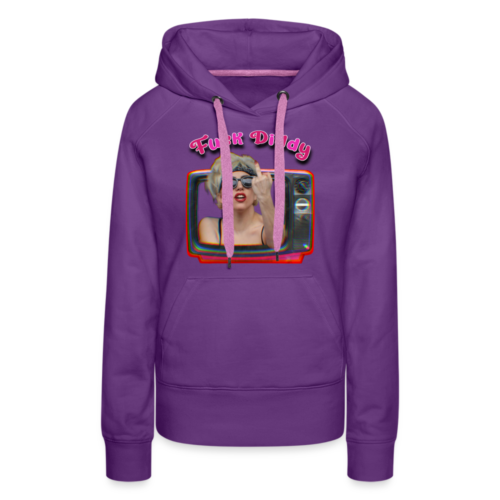 Lady Fuck Diddy Frauen Premium Hoodie - Purple