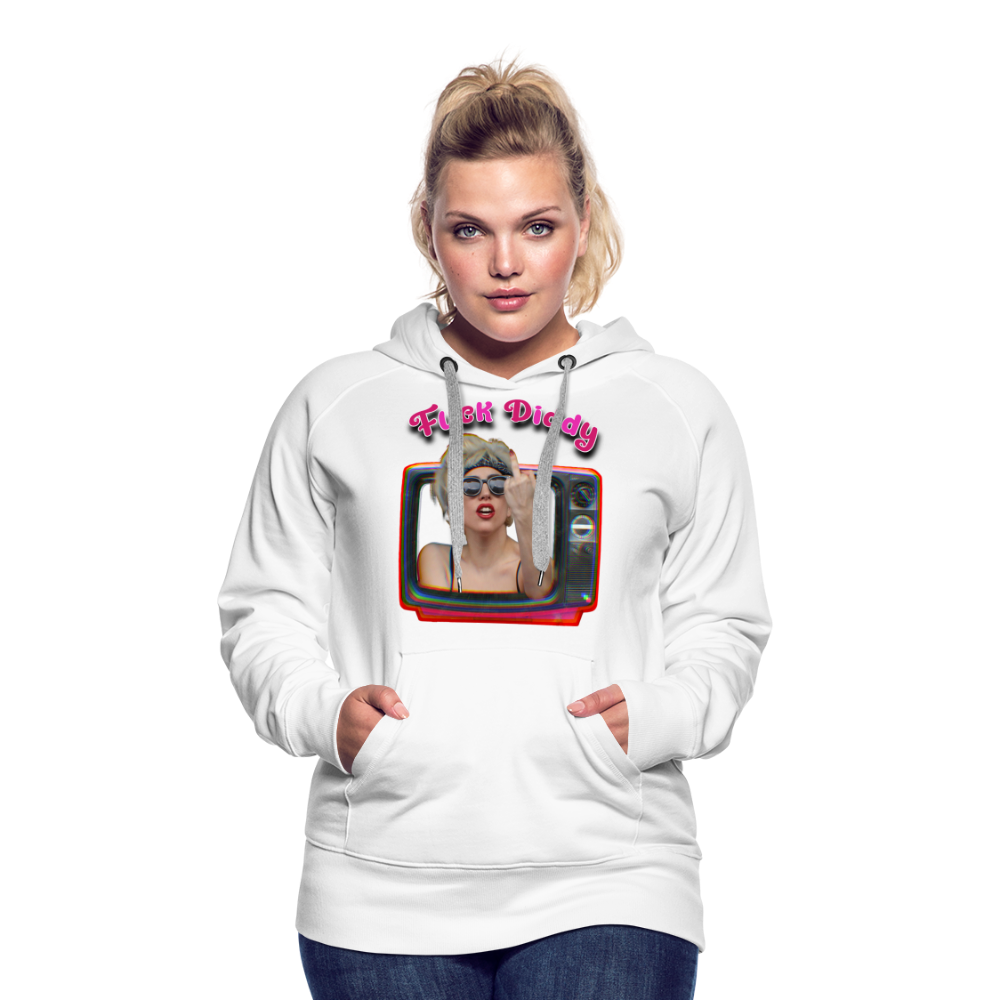 Lady Fuck Diddy Frauen Premium Hoodie - Weiß