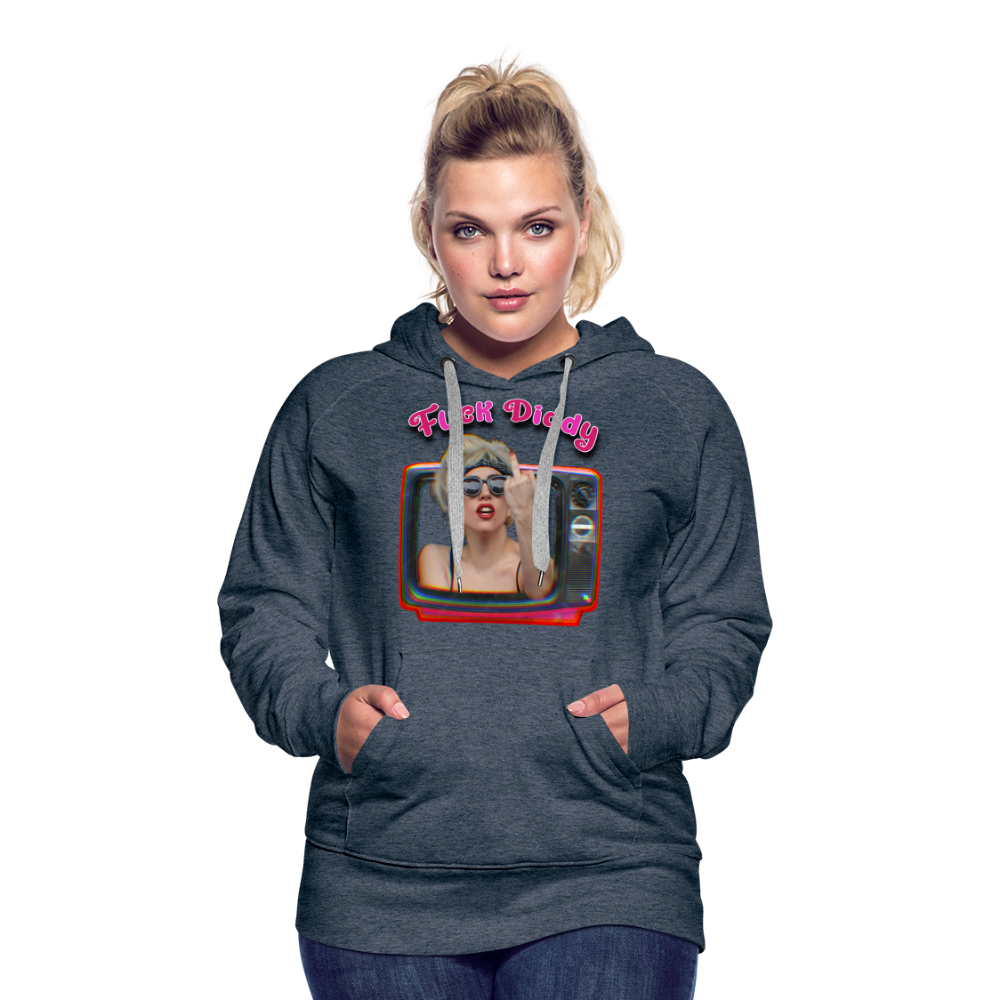 Lady Fuck Diddy Frauen Premium Hoodie - Jeansblau