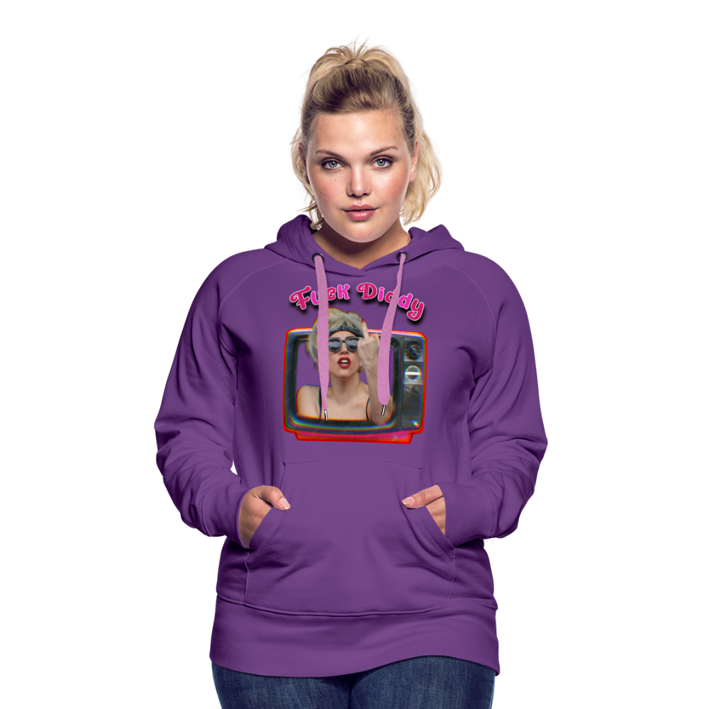 Lady Fuck Diddy Frauen Premium Hoodie - Purple