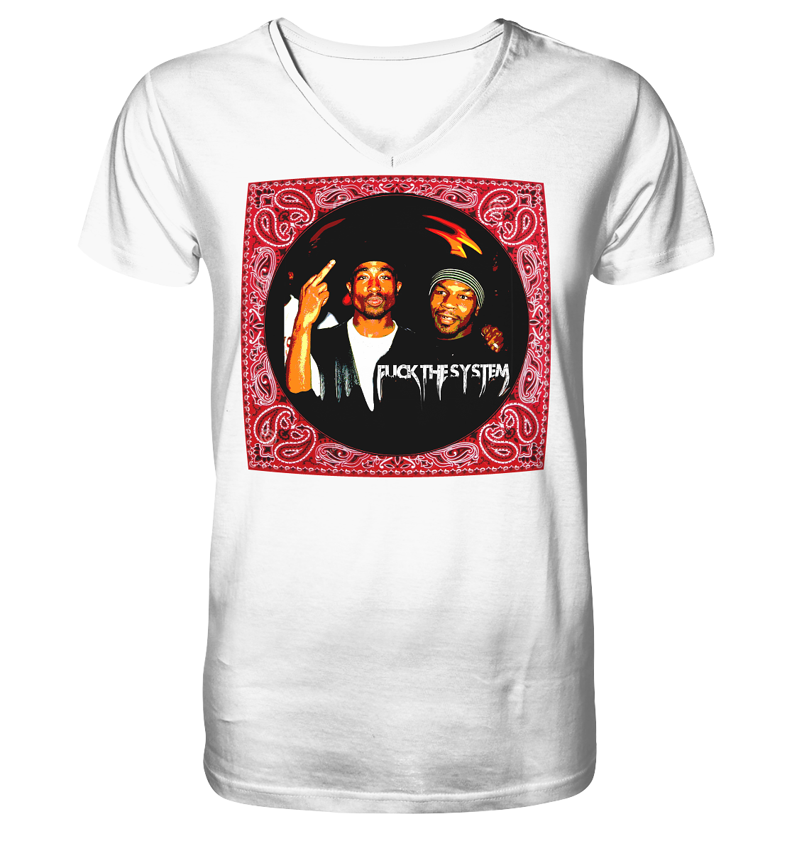 Fuck The System - V-Neck Shirt