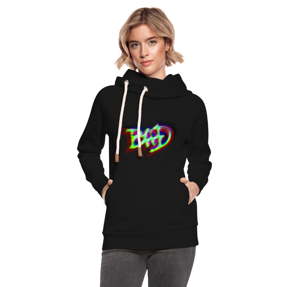BAD Unisex Schalkragen Hoodie - Schwarz