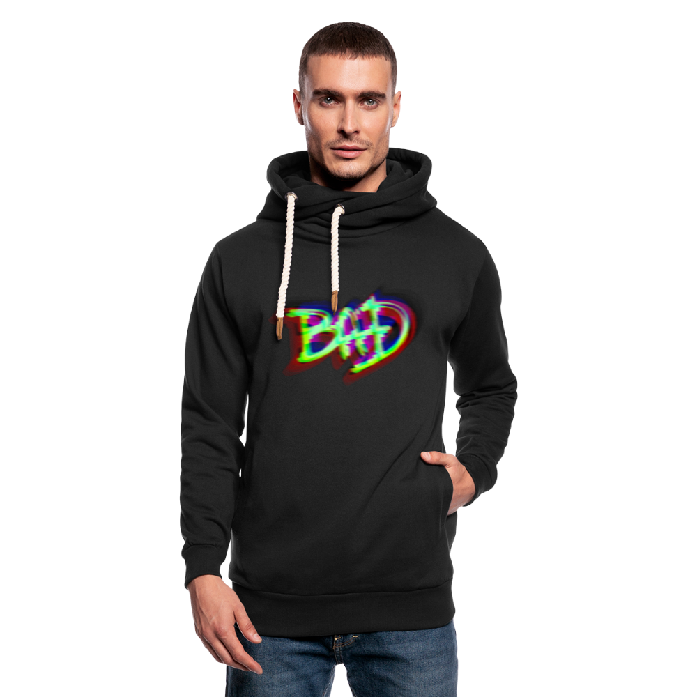 BAD Unisex Schalkragen Hoodie - Schwarz