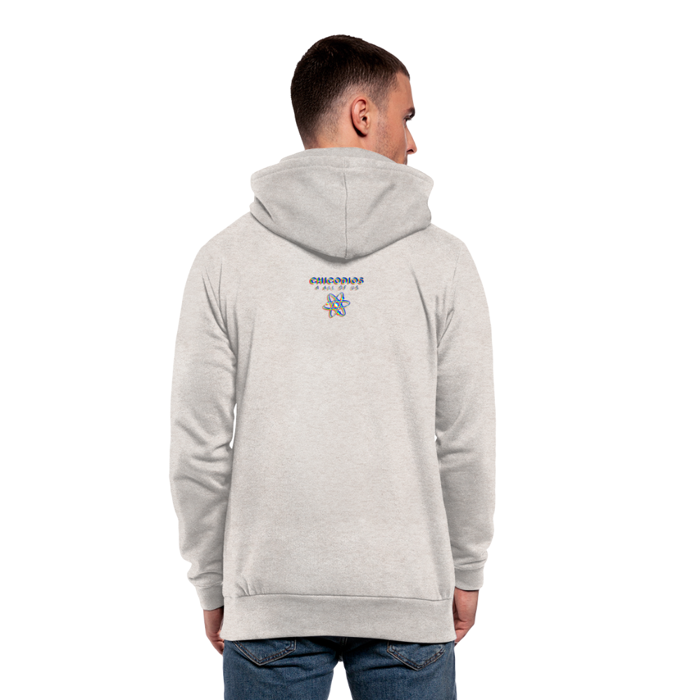 BAD Unisex Schalkragen Hoodie - Beige meliert