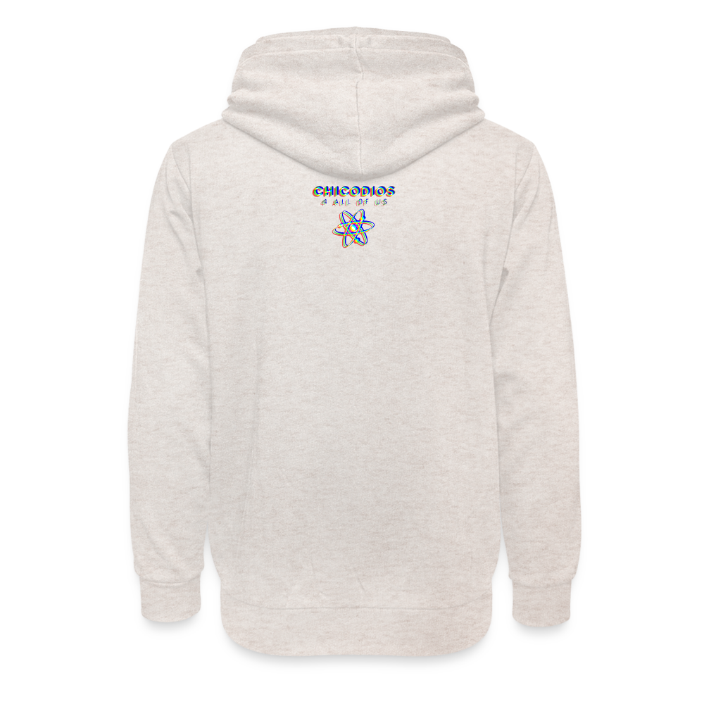 BAD Unisex Schalkragen Hoodie - Beige meliert