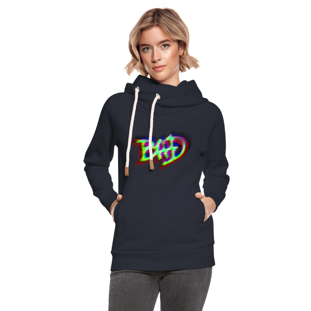 BAD Unisex Schalkragen Hoodie - Navy