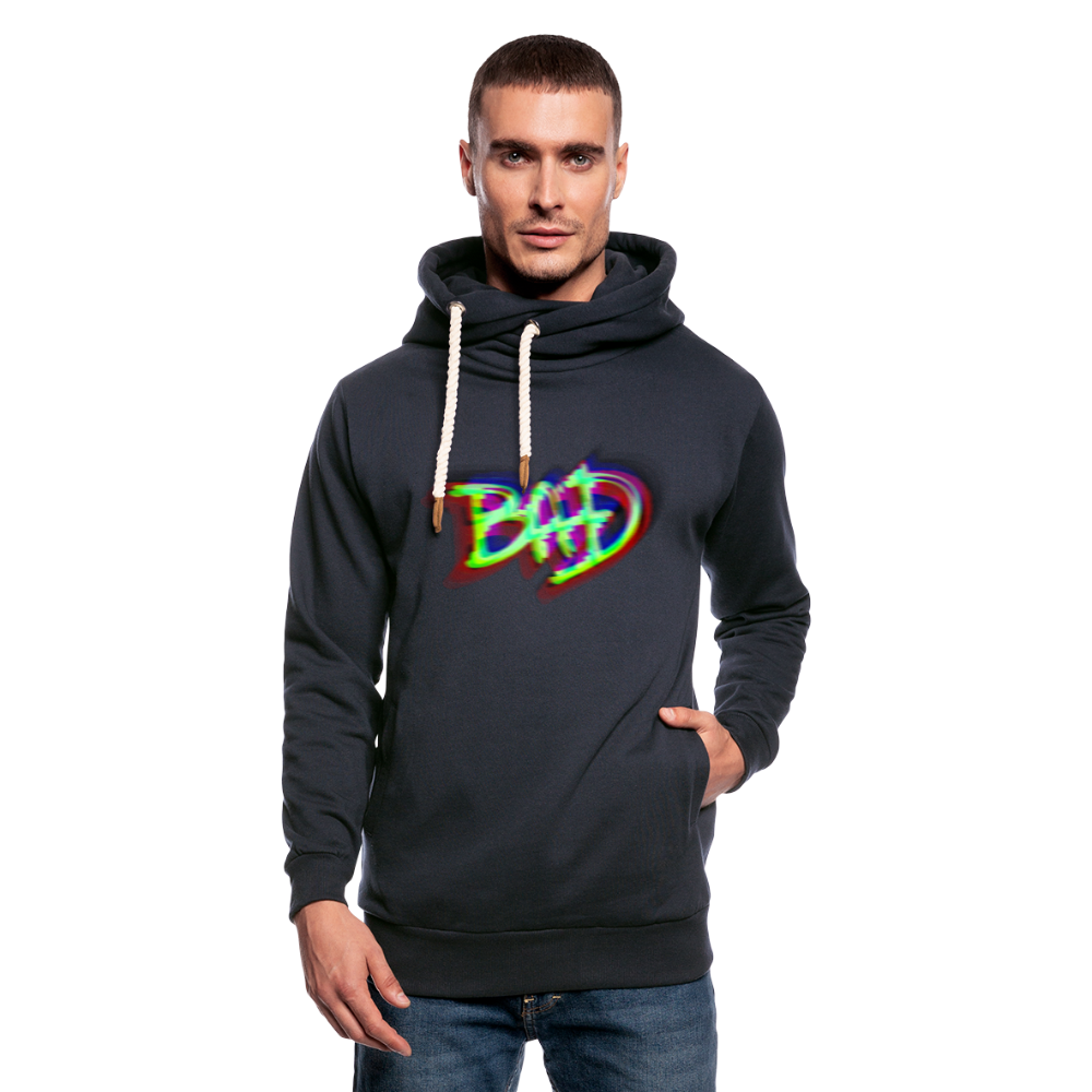 BAD Unisex Schalkragen Hoodie - Navy