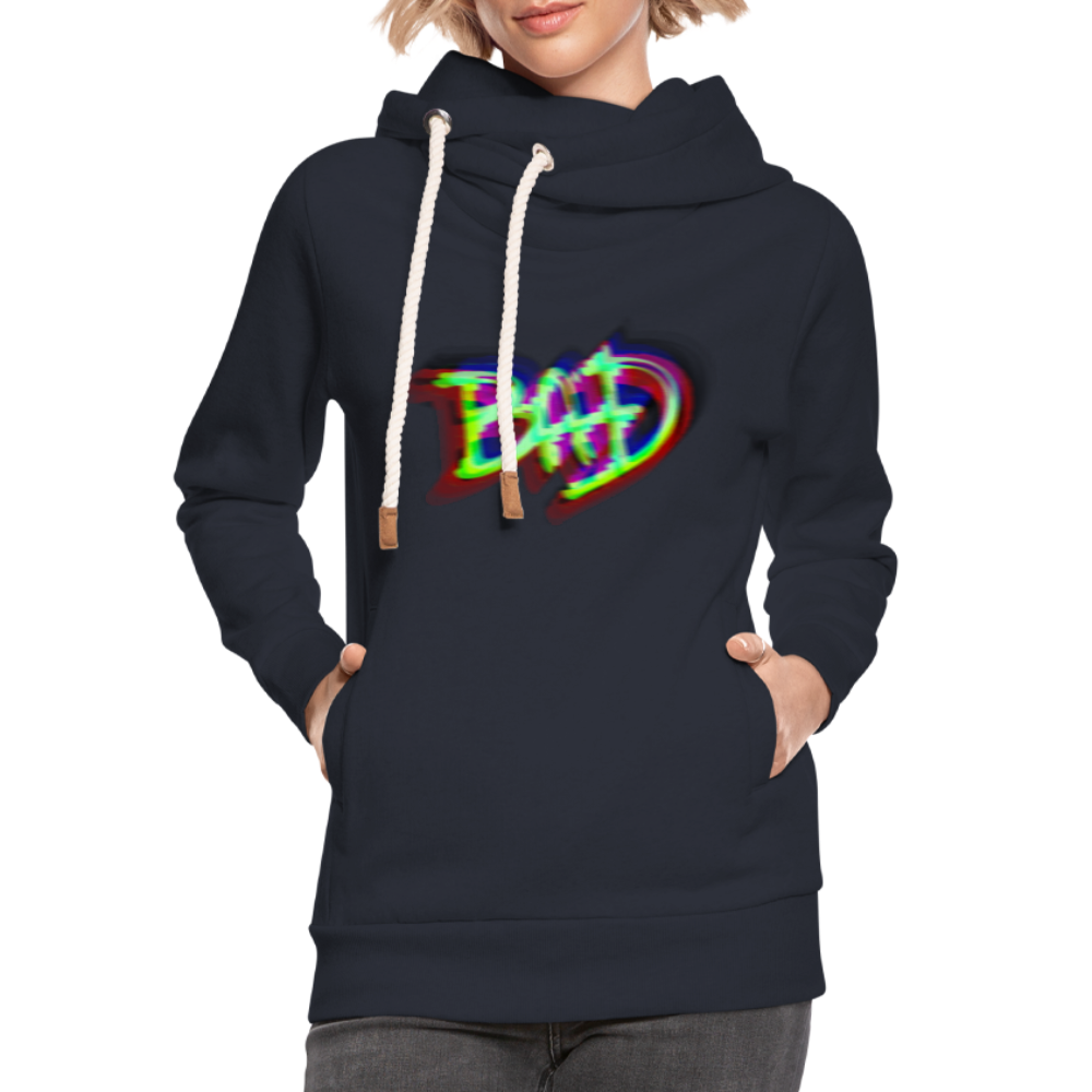 BAD Unisex Schalkragen Hoodie - Navy