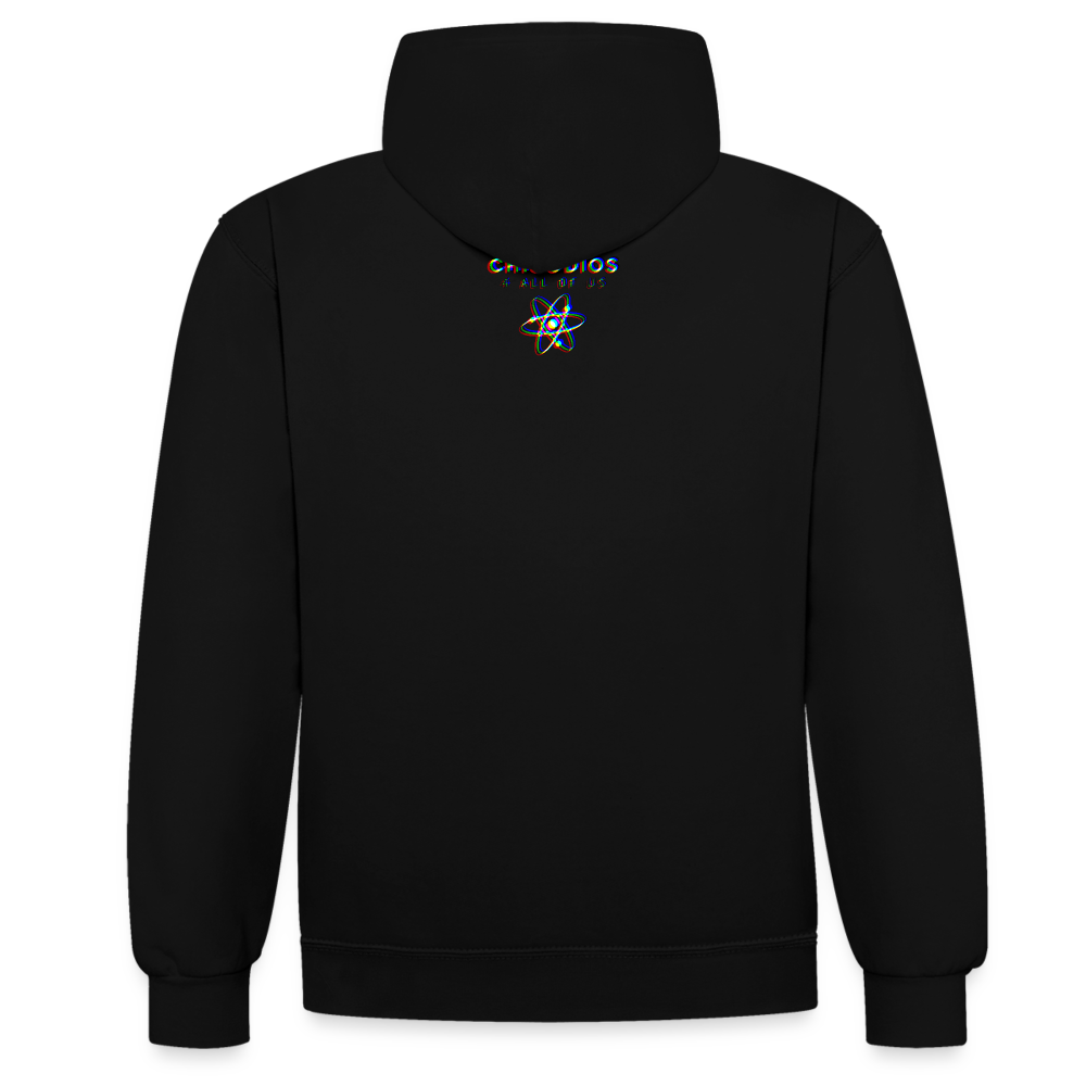 BAD Kontrast-Hoodie - Schwarz/Rot