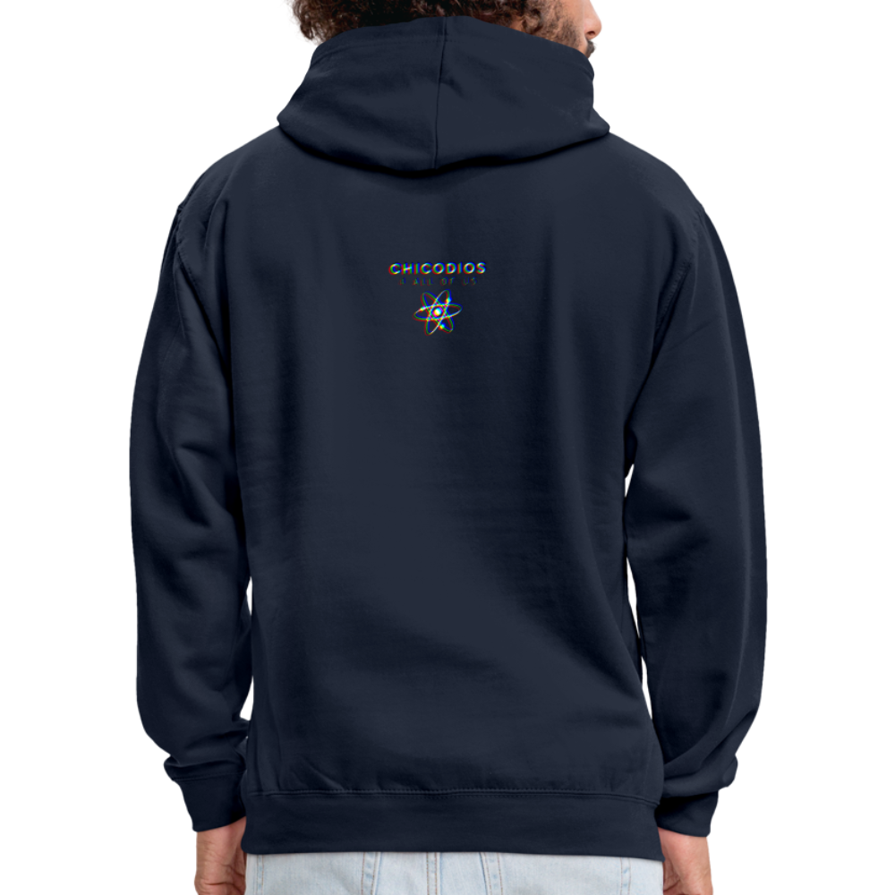 BAD Kontrast-Hoodie - Navy/Grau meliert