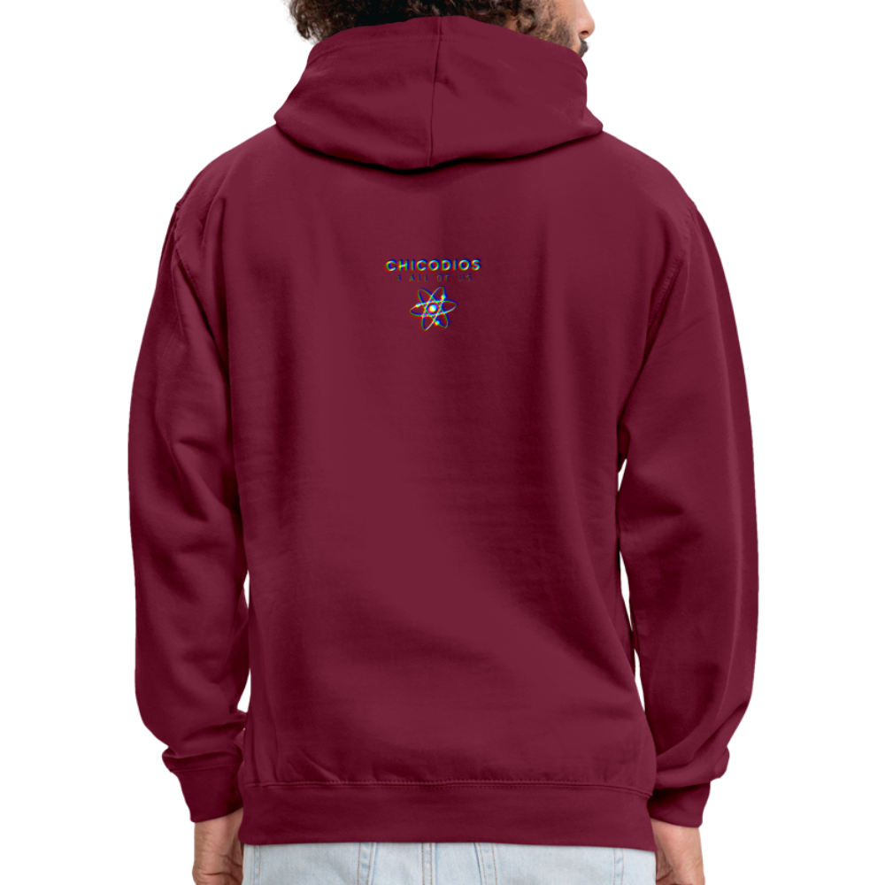 BAD Kontrast-Hoodie - Weinrot/Anthrazit