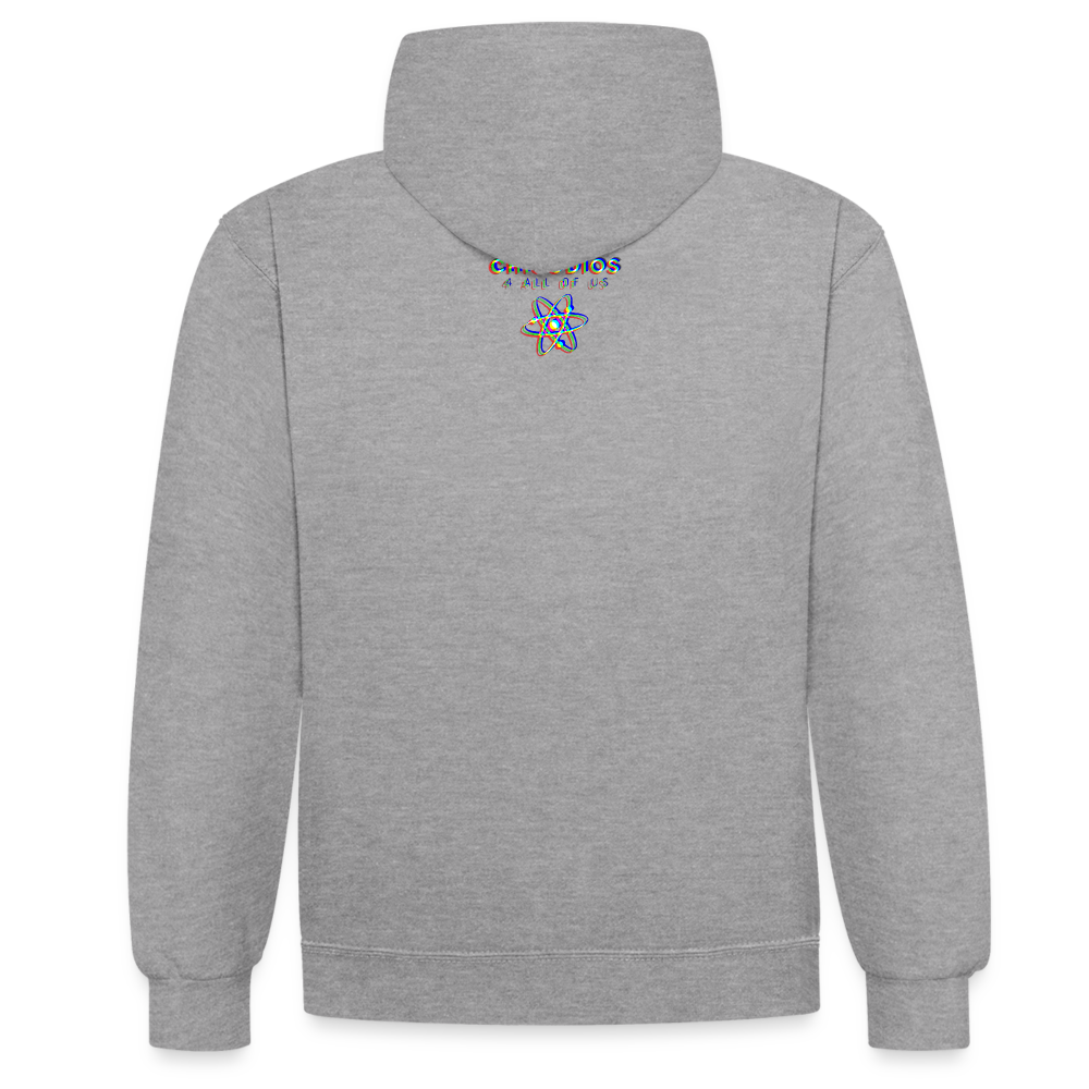 BAD Kontrast-Hoodie - Grau meliert/Navy