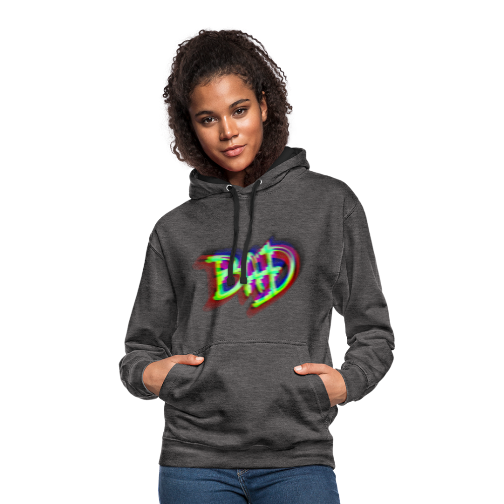 BAD Kontrast-Hoodie - Anthrazit/Schwarz