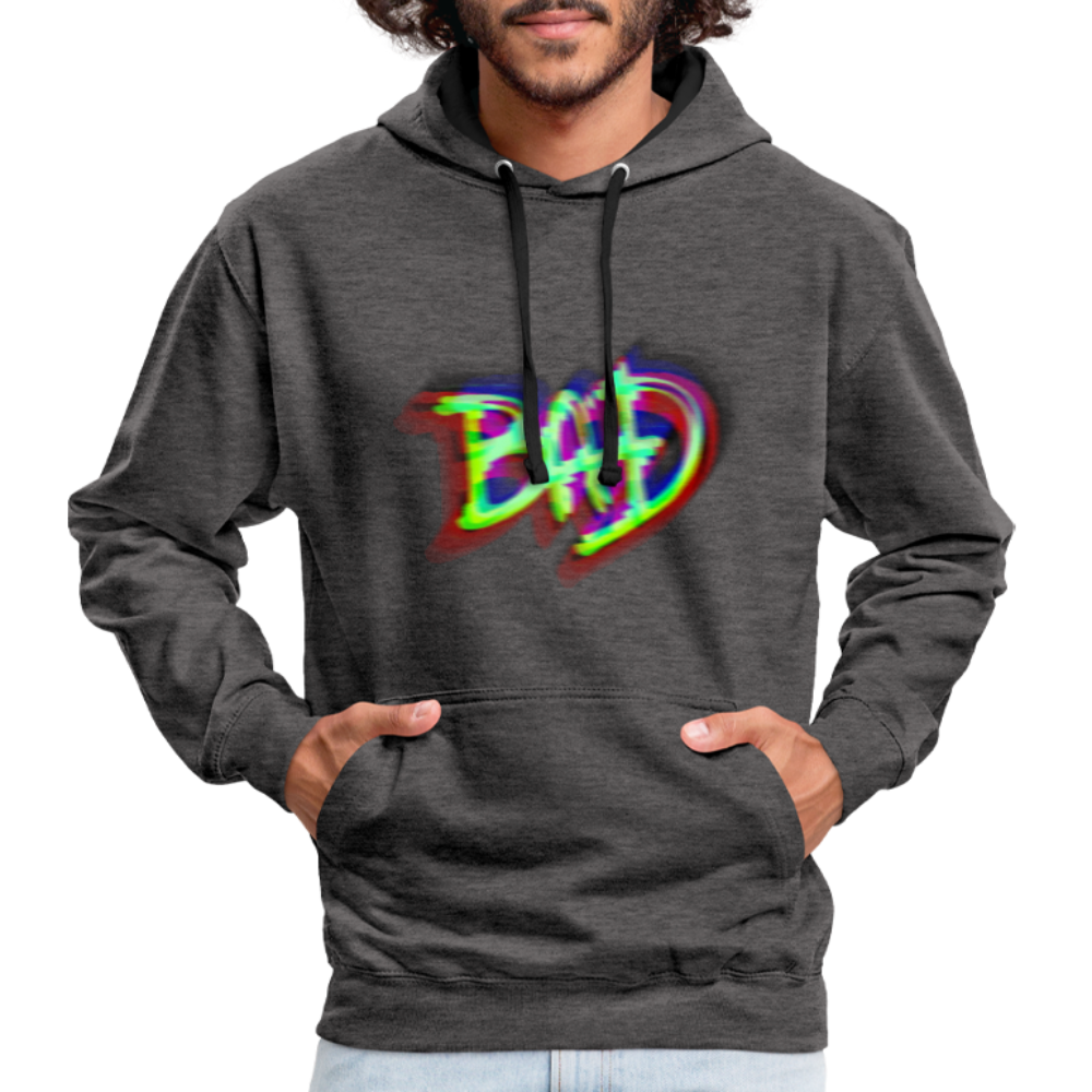 BAD Kontrast-Hoodie - Anthrazit/Schwarz