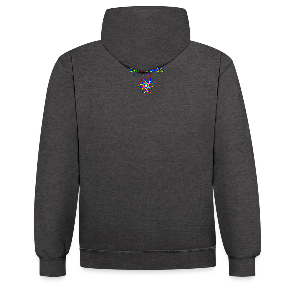 BAD Kontrast-Hoodie - Anthrazit/Schwarz