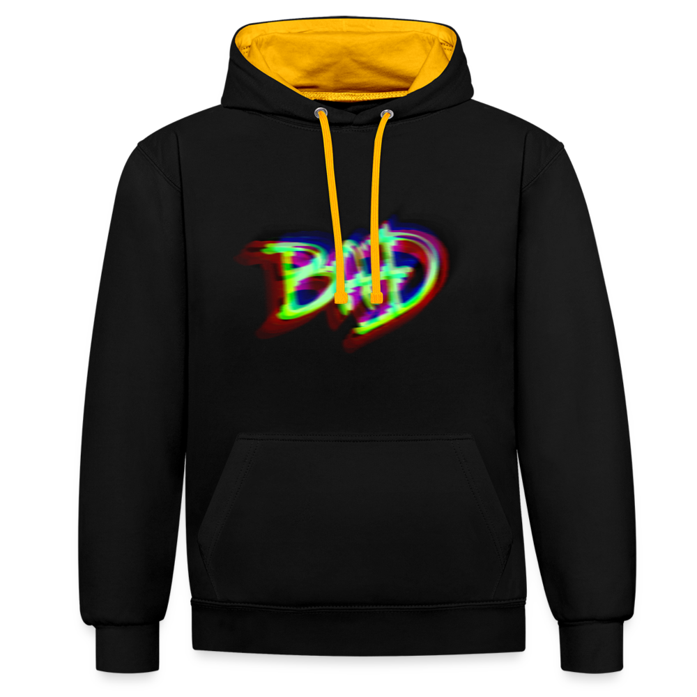 BAD Kontrast-Hoodie - Schwarz/Gold