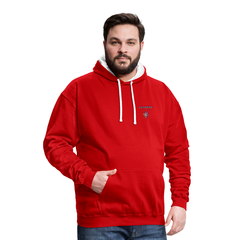 LA Kontrast-Hoodie - Rot/Weiß