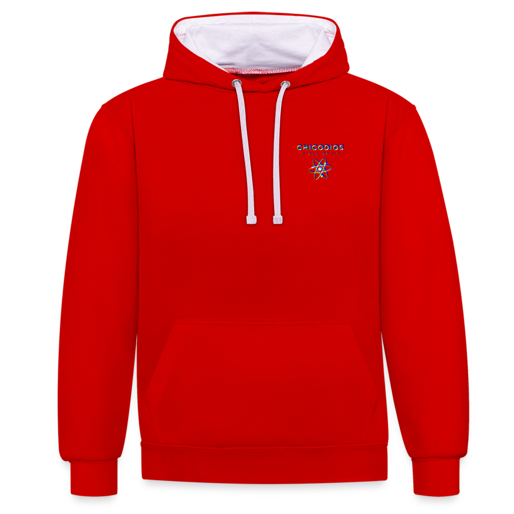 LA Kontrast-Hoodie - Rot/Weiß