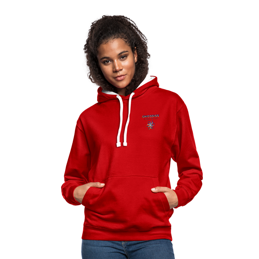 LA Kontrast-Hoodie - Rot/Weiß