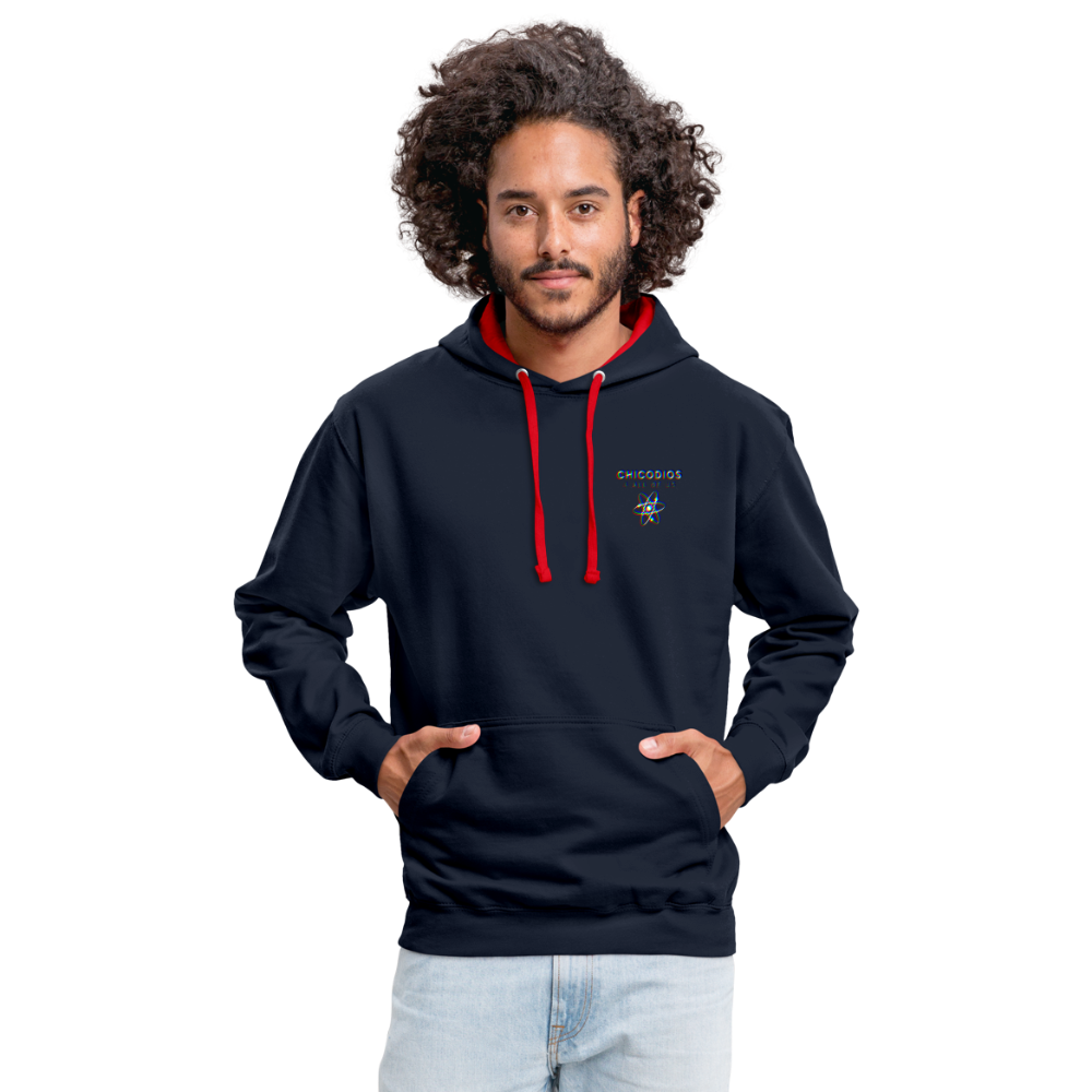 LA Kontrast-Hoodie - Navy/Rot