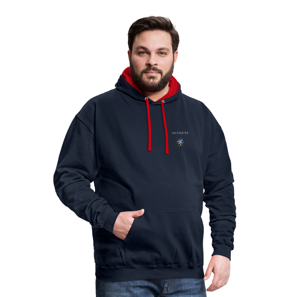 LA Kontrast-Hoodie - Navy/Rot