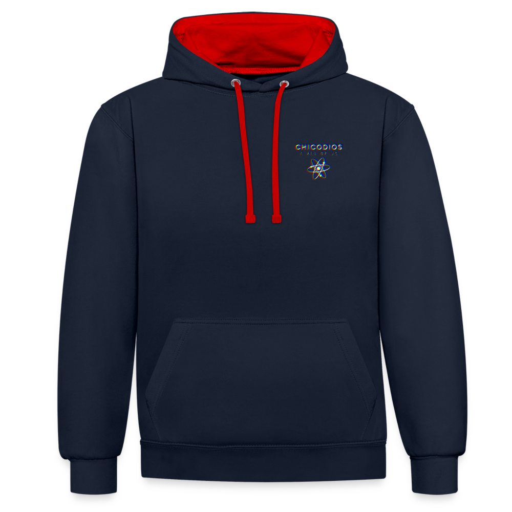 LA Kontrast-Hoodie - Navy/Rot
