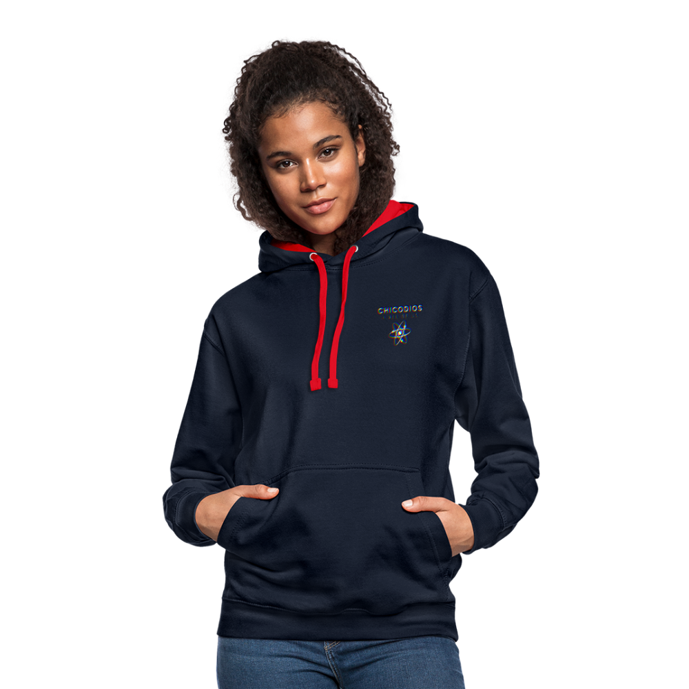 LA Kontrast-Hoodie - Navy/Rot