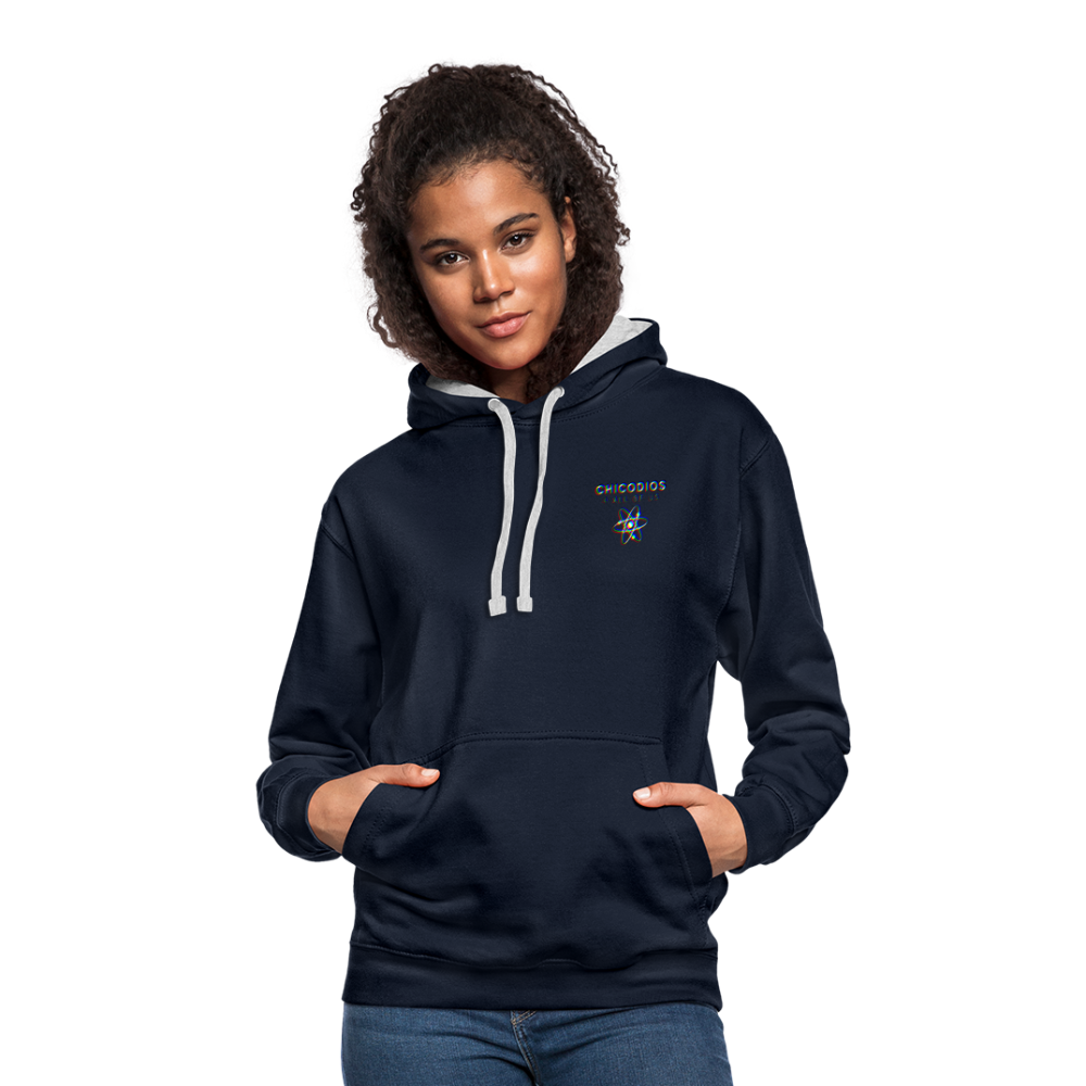 LA Kontrast-Hoodie - Navy/Grau meliert