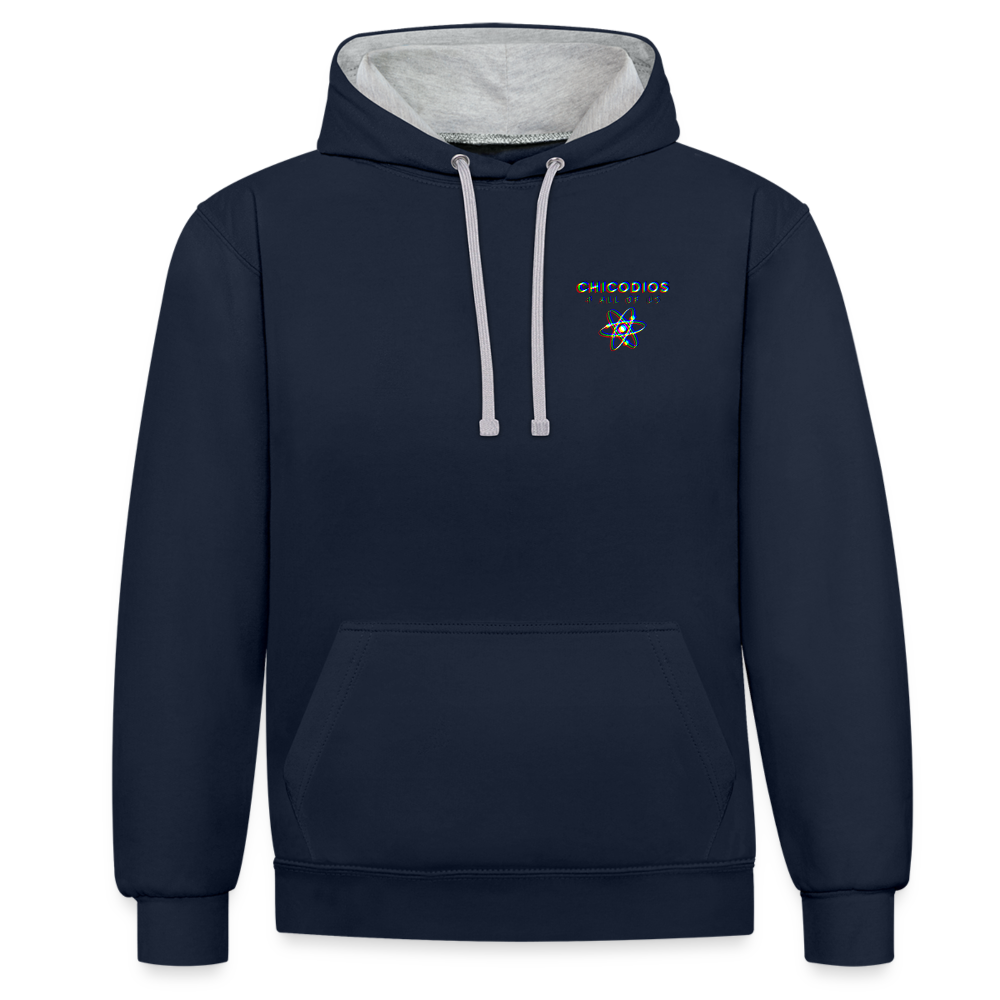 LA Kontrast-Hoodie - Navy/Grau meliert