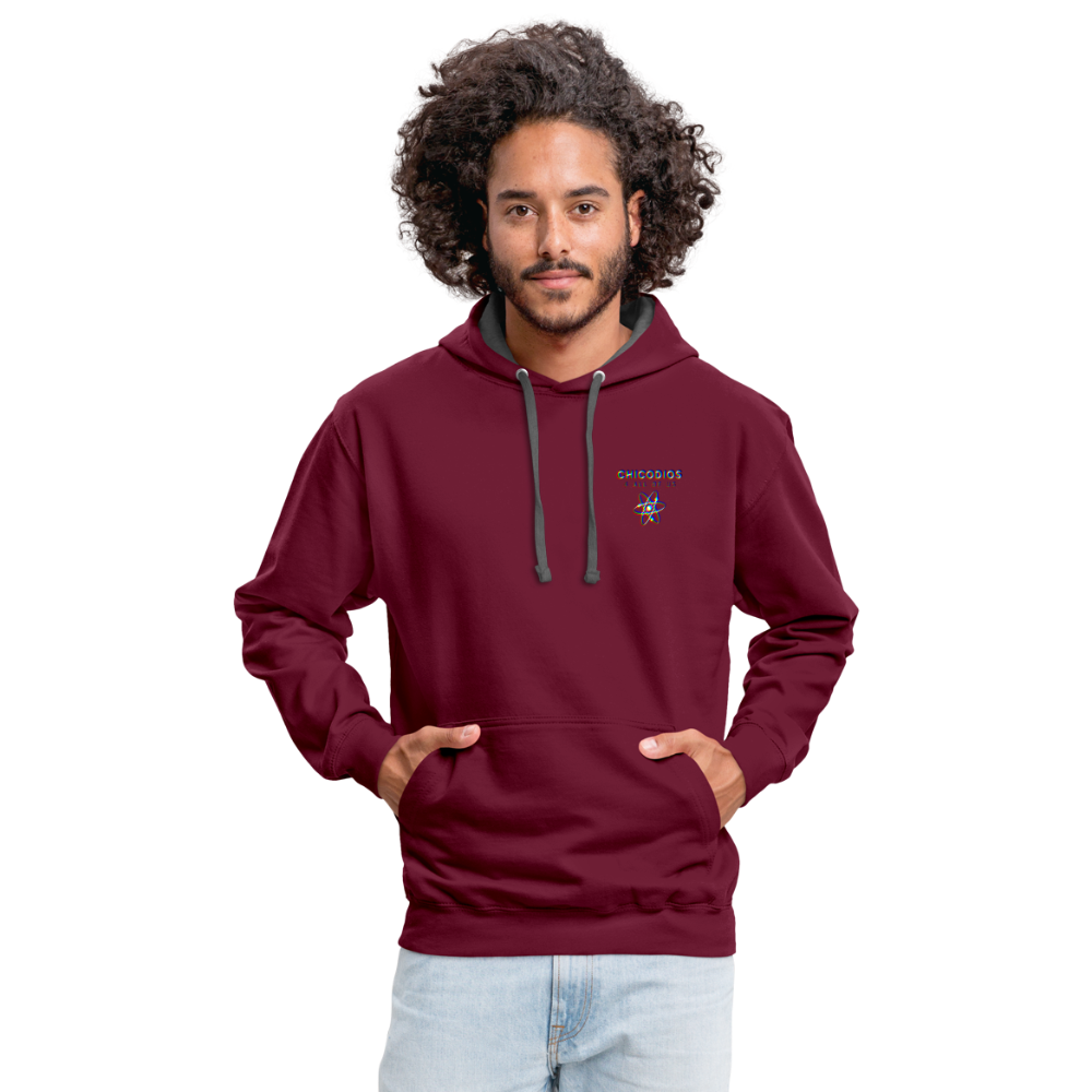 LA Kontrast-Hoodie - Weinrot/Anthrazit