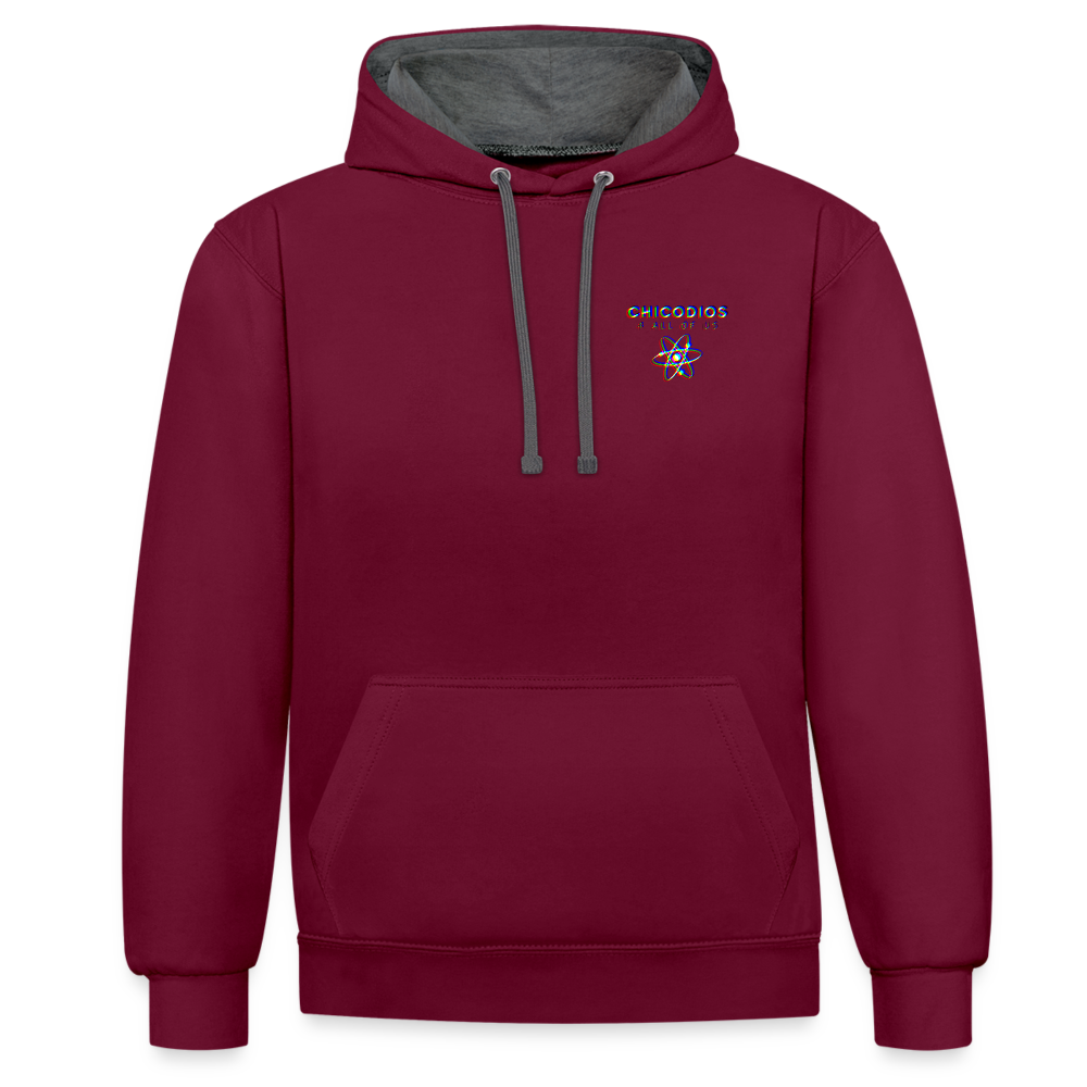 LA Kontrast-Hoodie - Weinrot/Anthrazit