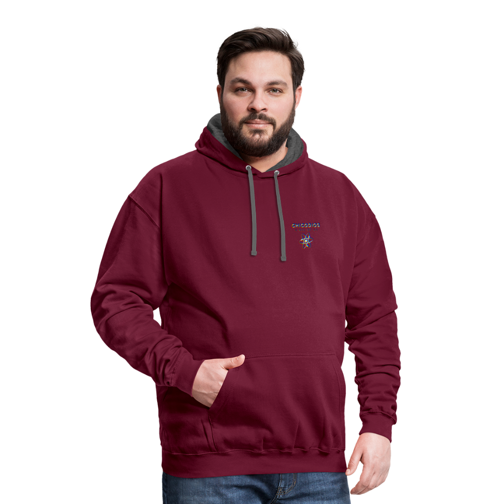 LA Kontrast-Hoodie - Weinrot/Anthrazit