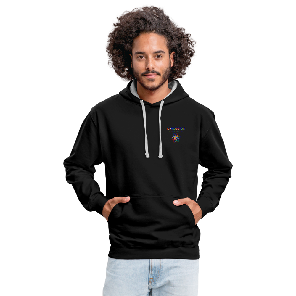 LA Kontrast-Hoodie - Schwarz/Grau meliert