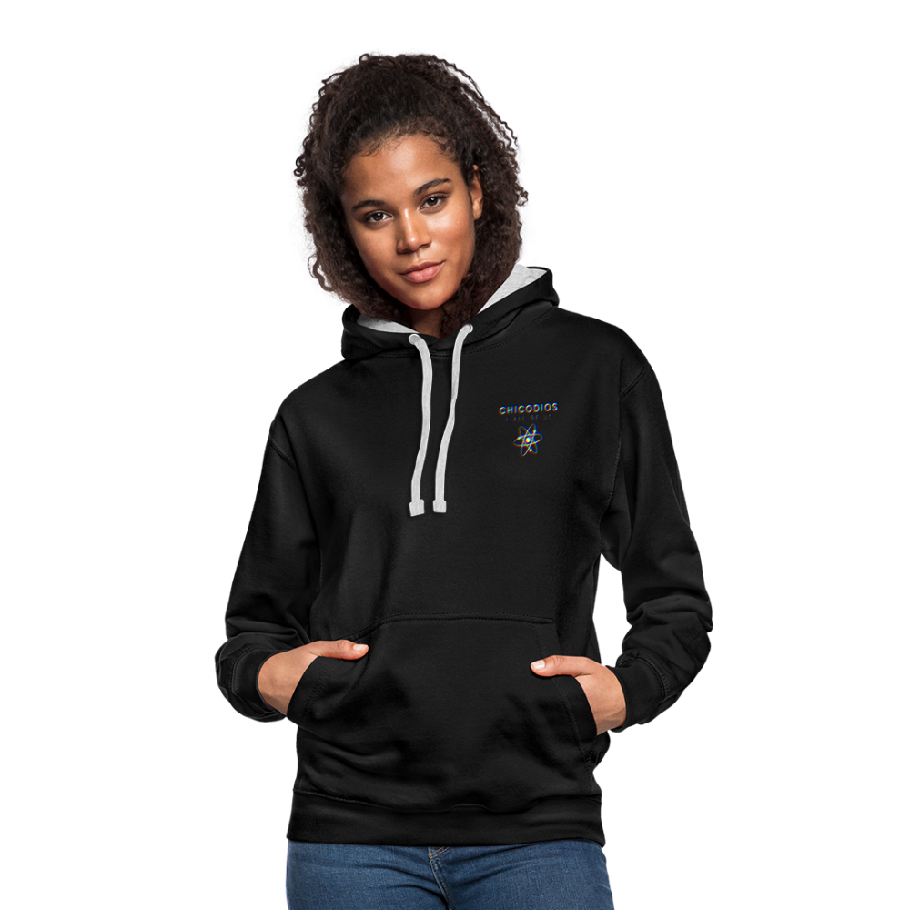 LA Kontrast-Hoodie - Schwarz/Grau meliert