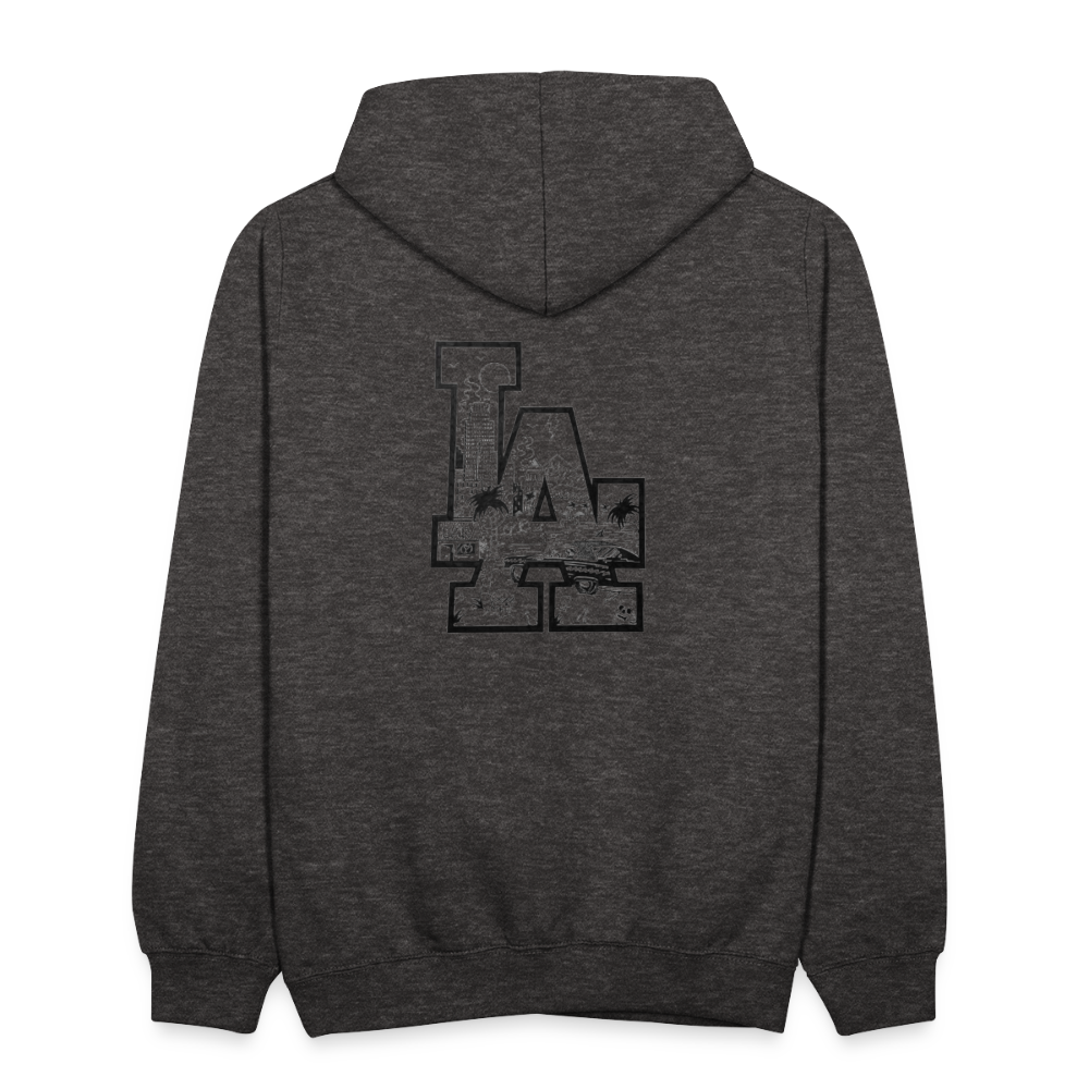 LA Kontrast-Hoodie - Anthrazit/Schwarz