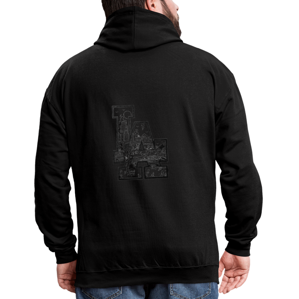 LA Kontrast-Hoodie - Schwarz/Gold