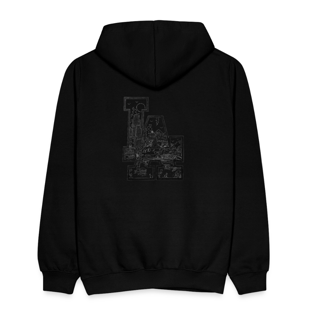 LA Kontrast-Hoodie - Schwarz/Gold