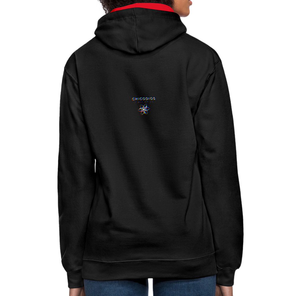 Still D.R.E. Kontrast-Hoodie - Schwarz/Rot
