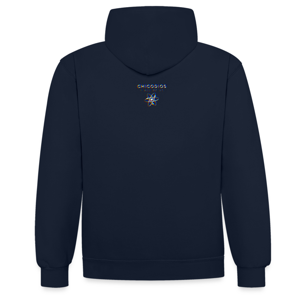 Still D.R.E. Kontrast-Hoodie - Navy/Rot