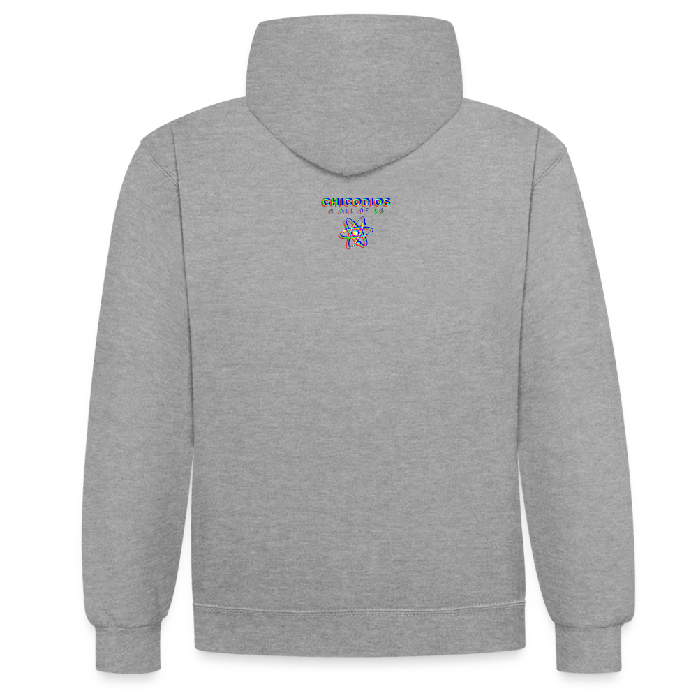 Still D.R.E. Kontrast-Hoodie - Grau meliert/Navy