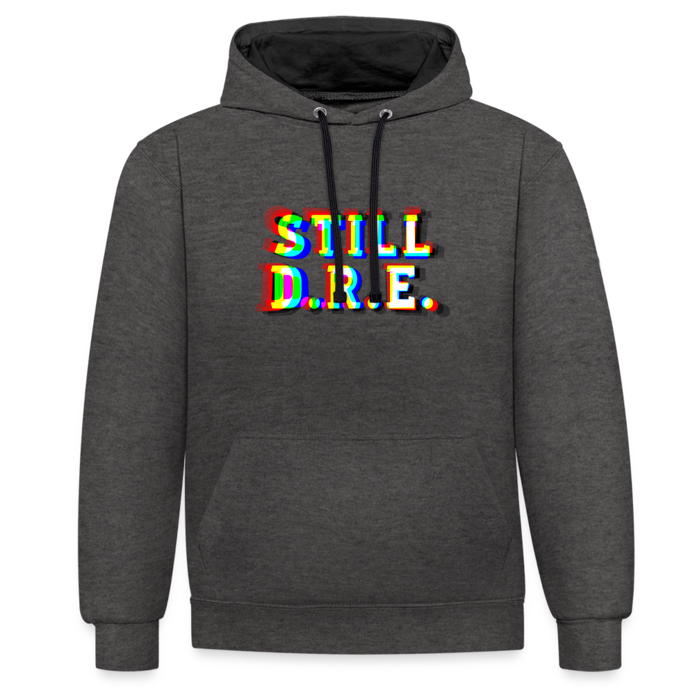 Still D.R.E. Kontrast-Hoodie - Anthrazit/Schwarz