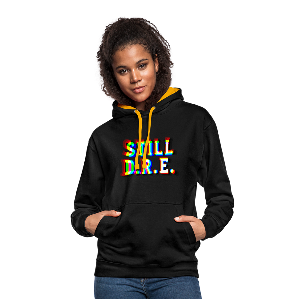 Still D.R.E. Kontrast-Hoodie - Schwarz/Gold