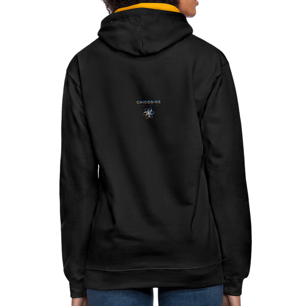 Still D.R.E. Kontrast-Hoodie - Schwarz/Gold